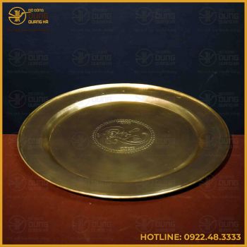 Mâm đồng vàng chữ Phúc đường kính 60cm nặng 3,1kg