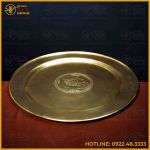 Mâm đồng vàng chữ Tâm đường kính 60cm nặng 3,1kg
