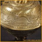 Đôi nến song long đồng vàng mộc cao 50cm