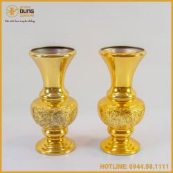 Lọ hoa đồng vàng mạ vàng