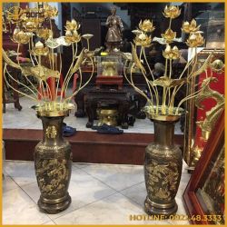 Bó sen 15 cành bằng đồng vàng cao cấp