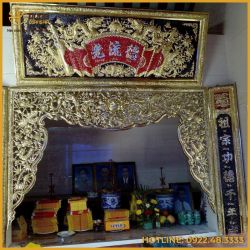 Cửa võng tứ linh đồng vàng cao cấp