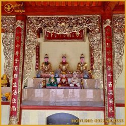 Cửa võng tứ linh đồng vàng chế tác tinh xảo