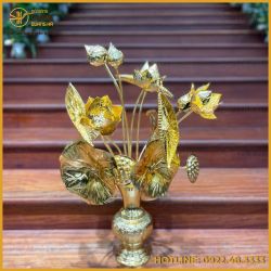 Bó sen 14 cành đồng vàng cao cấp