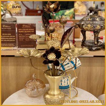 Bó sen 10 cành đồng vàng mix màu giả cổ