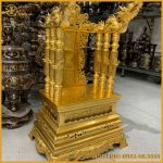 Ngai thờ gia tiên đẹp bằng đồng thếp vàng 9999