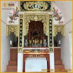 Bộ cửa võng song long chầu nguyệt bằng đồng vàng cao cấp
