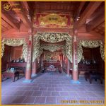 Bộ cửa võng song phụng chầu nguyệt bằng đồng vàng