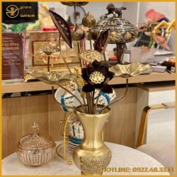 Bó sen 10 cành đồng vàng mix màu giả cổ