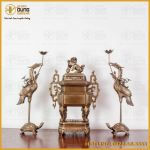 Bộ tam sự hạc đỉnh vuông làm màu cổ kính