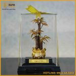 Quà tặng cây trúc đồng vàng mạ vàng kích thước 17x22cm
