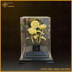 Quà tặng hoa hướng dương bằng đồng mạ vàng