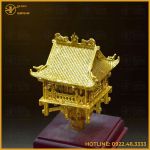 Mô hình Chùa Một Cột bằng đồng mạ vàng