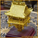Mô hình Chùa Một Cột bằng đồng mạ vàng
