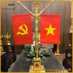 Mô hình cột cờ bằng đồng mạ vàng cao cấp