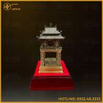 Mô hình Khuê Văn Các bằng đồng vàng làm màu giả cổ