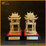 Mô hình Khuê Văn Các bằng đồng vàng  mạ vàng cao cấp