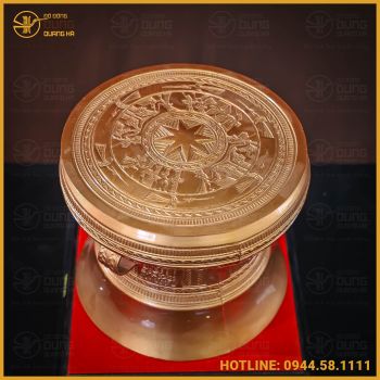 Quả trống đồng bằng đồng đỏ mộc đầy đủ kích thước