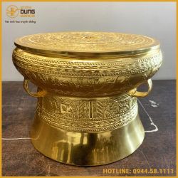 Quả trống đồng bằng đồng đỏ dát vàng