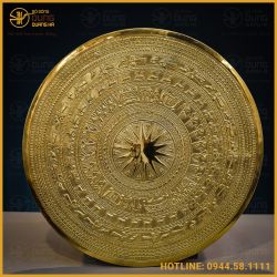 Mặt trống đồng bằng đồng vàng dát vàng