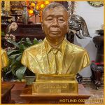 Tượng chân dung bán thân cụ ông mạ vàng cao cấp