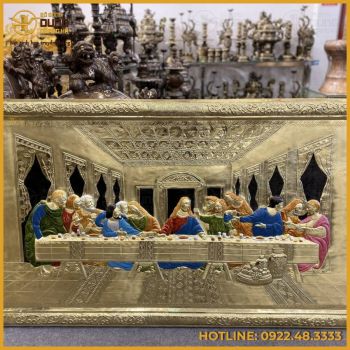 Tranh bữa tiệc cuối cùng đồng vàng tô màu độc đáo
