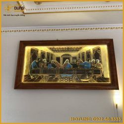 Tranh bữa tiệc cuối cùng đồng vàng làm màu gắn LED