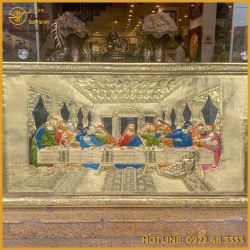 Tranh bữa tiệc cuối cùng đồng vàng tô màu độc đáo