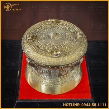 Quả trống đồng bằng đồng vàng mộc đầy đủ kích thước
