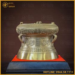 Quả trống đồng bằng đồng vàng mộc đầy đủ kích thước