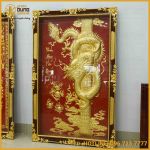 Tranh vinh hoa phú quý dát vàng nền đỏ