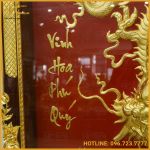 Tranh vinh hoa phú quý dát vàng nền đỏ