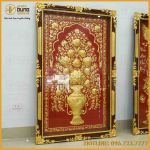 Tranh chỉ vàng Dubai nền đỏ cao cấp