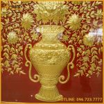 Tranh chỉ vàng Dubai nền đỏ cao cấp
