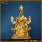 Tượng Vua Hùng đồng vàng dát vàng kích thước 28x15cm