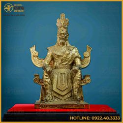 Tượng Lạc Long Quân đồng vàng cao 28cm
