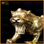 Tượng hổ bằng đồng vàng dài 25cm