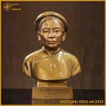 Tượng truyền thần cụ bà đồng đỏ làm màu cao 42cm hàng đặt riêng của khách