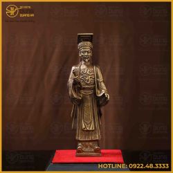 Tượng Lý Thái Tổ đồng vàng làm màu cao 23cm ngang 7cm nặng 1,2kg