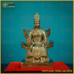 Tượng Âu Cơ đồng vàng giả cổ cao 16cm