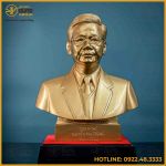Tượng Bác Trọng bán thân đồng đỏ làm màu cao 42cm