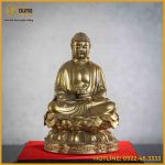 Tượng Phật A Di Đà đồng vàng cao 23cm nặng 1,8kg