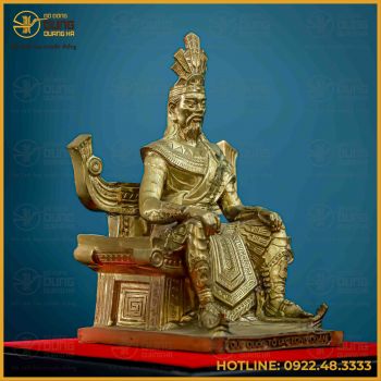 Tượng Lạc Long Quân đồng vàng cao 28cm