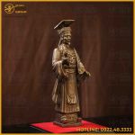 Tượng Lý Thái Tổ đồng vàng làm màu cao 23cm ngang 7cm nặng 1,2kg