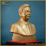 Tượng Bác Trọng bán thân đồng đỏ làm màu cao 42cm