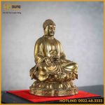 Tượng Phật A Di Đà đồng vàng cao 23cm nặng 1,8kg