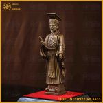 Tượng Lý Thái Tổ đồng vàng làm màu cao 23cm ngang 7cm nặng 1,2kg