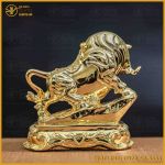 Tượng trâu đồng vàng mạ vàng kích thước 16x13cm nặng 1kg