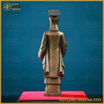 Tượng Lý Thái Tổ đồng vàng làm màu giả cổ cao 23cm