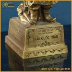 Tượng Trần Hưng Đạo đồng vàng giả cổ kích thước 50x19x21cm